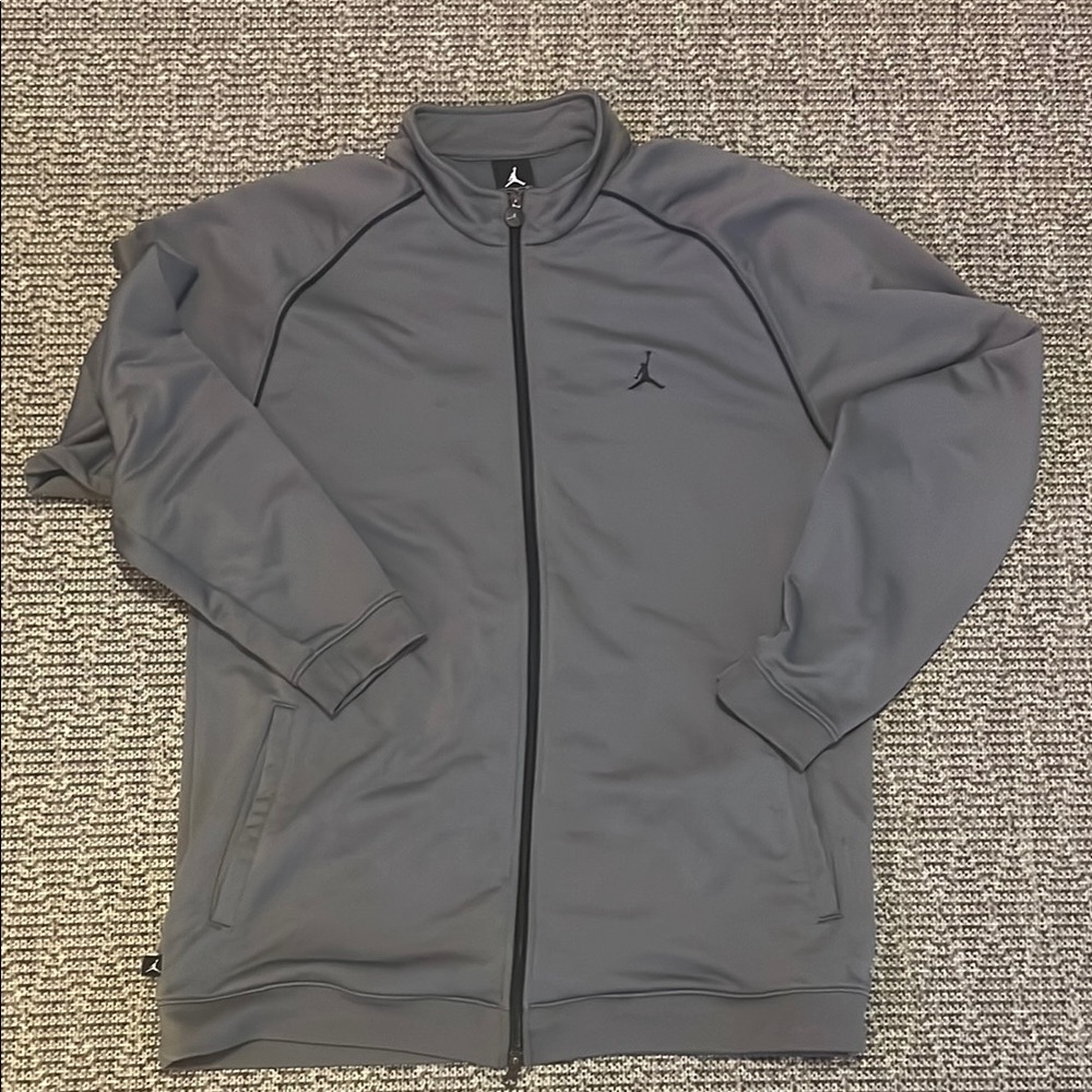 Jordan Track Jacket Full Zip Men’s Sz XL Grey/ BLK Y2K Vintage Nike